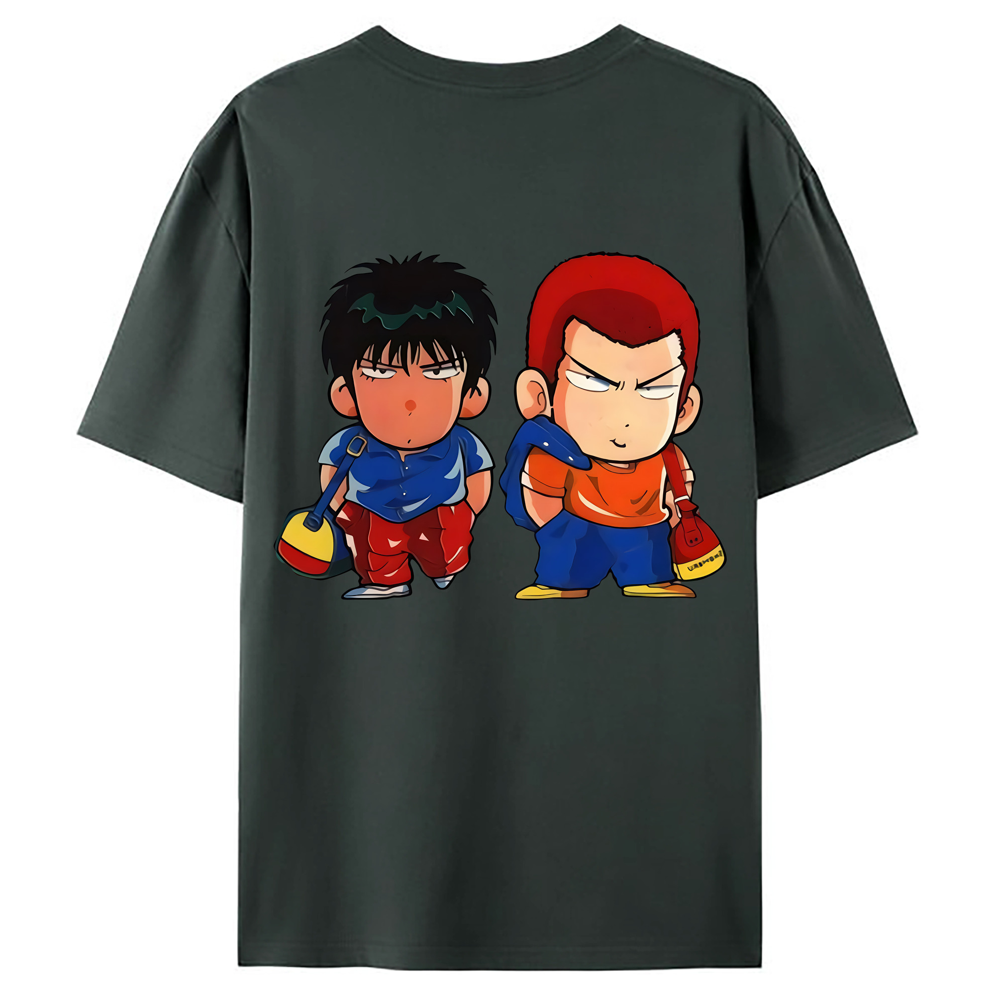 （画像用） SLAM DUNK／スラムダンク 綿100％ メンズ半袖Tシャツ（バックプリント） 通気性